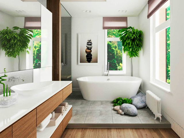Дизайн плитки в ванной комнате - фото лучших идей оформления
