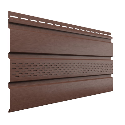 Софит, частично перфорированный ТН ОПТИМА каштан (коричневый) 3м х 302мм