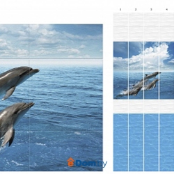 панель пвх юник дельфины 2,7м