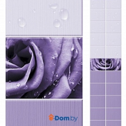 панель пвх юник капли росы фиолетовые 2,7м