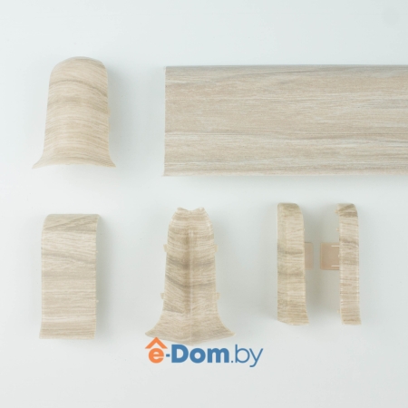 плинтус с кабель-каналом rico leo № 194 дуб лимерик