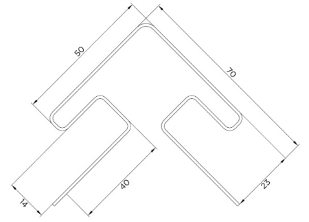 наружный угол fineber 50 мм extra acrylic могано