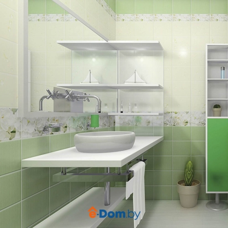 панель пвх юник капли росы зеленые 2,7м