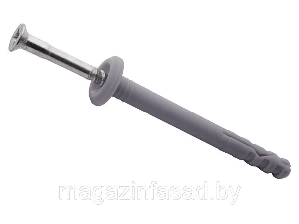 дюбель-гвоздь быстрого монтажа 6х40 с шурупом нахлест 100 шт