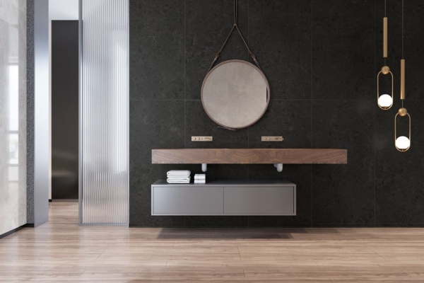 керамогранит ennface gravel black flex matt 60х120 см