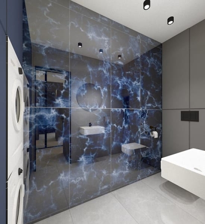 керамогранит ennface adriatic blue high glossy 60х120 см