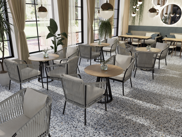 керамогранит пиастрелла terrazzo bianco