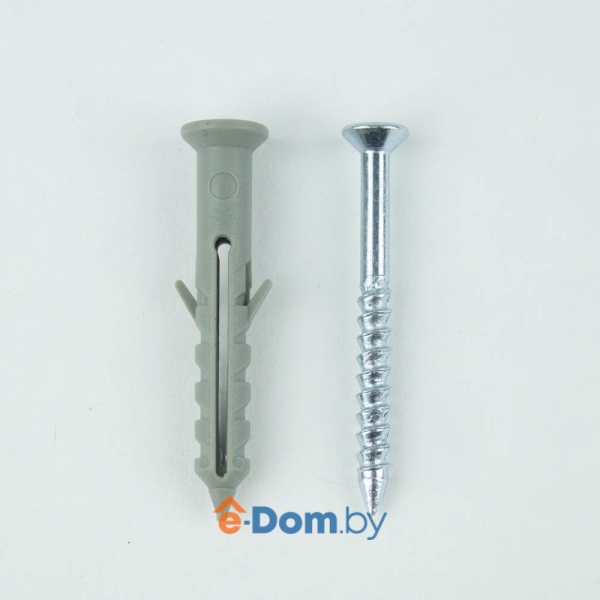 дюбель-гвоздь быстрого монтажа 6х40 с шурупом потай 100 шт