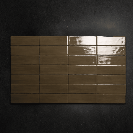 керамогранит ennface camelot brown glossy 7,5х22,5 см