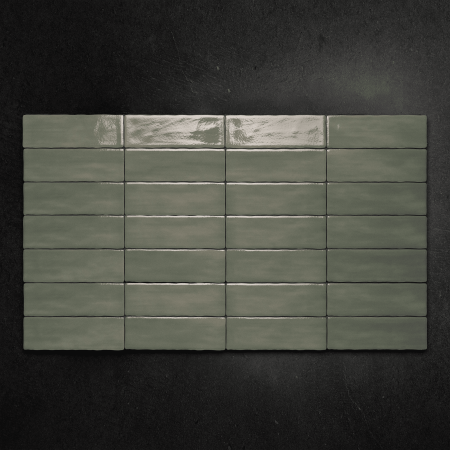 керамогранит ennface camelot grey glossy 7,5х22,5 см