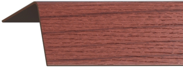угол пвх с тиснением №140 вишня виньола 40мм