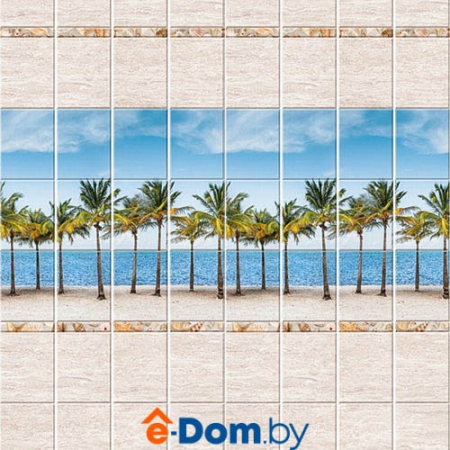 панель пвх юник пальмы на пляже 2,7м