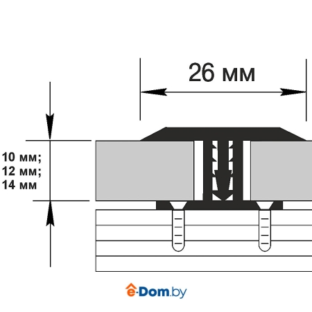 пороги алюмин. ас11 т-обр. 2,7/п12  дуб филадельфия светл.