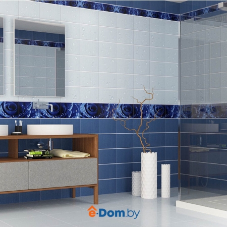 панель пвх юник капли росы синие 2,7м