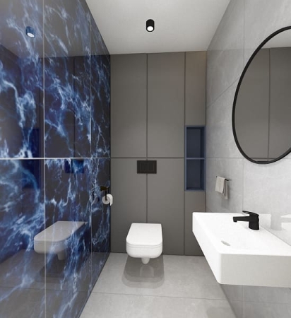 керамогранит ennface adriatic blue high glossy 60х120 см