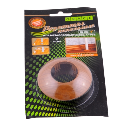 розетты напольные d-32мм дуб темный (2шт.)