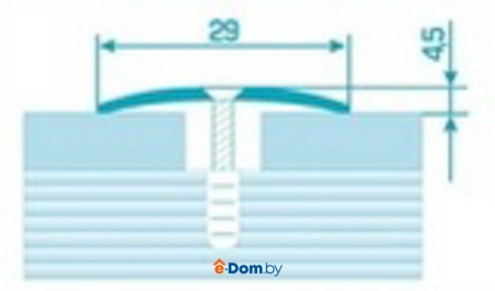 алюминиевый порог пс 04-1/043 бук кантри 1,35