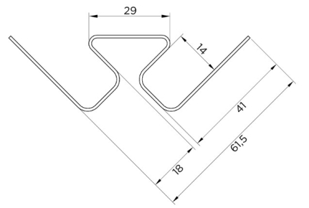 внутренний угол fineber classic color бежевый
