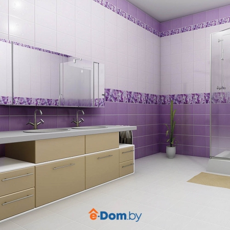 панель пвх юник капли росы сиреневые 2,7м