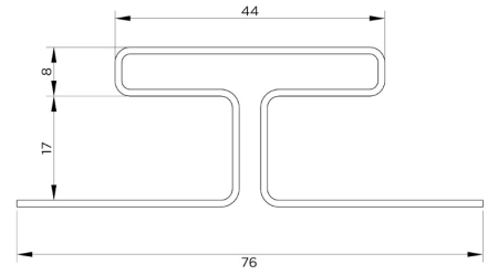 соединительная планка fineber classic color слоновая кость