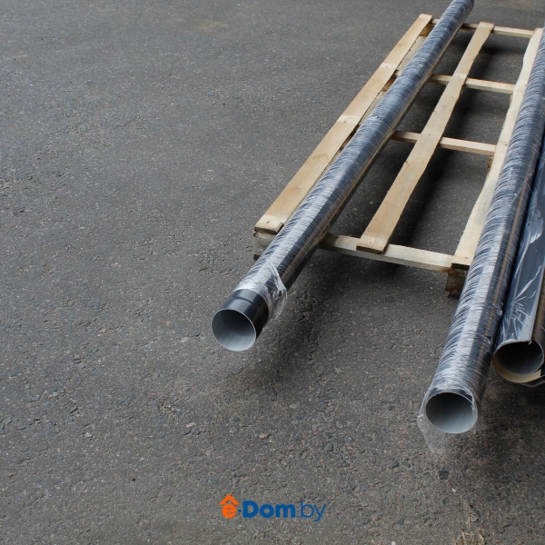 труба водосточная графит с муфтой 3м элит