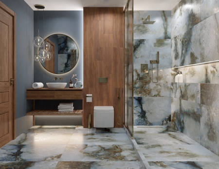 керамогранит primavera jakarta blue punch-carving pc208 120х60 см