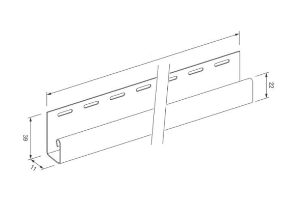 планка j-trim вокс svp-15 дуб серый