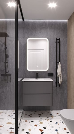 керамогранит ennface neutral grey carving 60х120 см