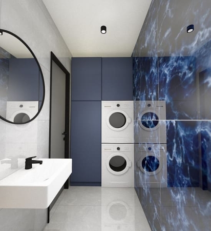 керамогранит ennface adriatic blue high glossy 60х120 см